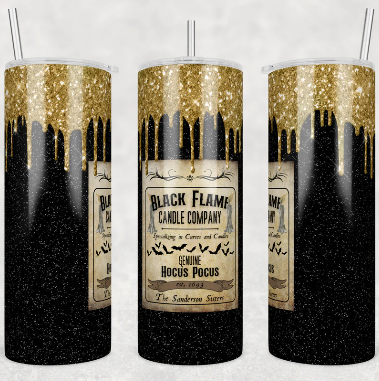 Hocus pocus black flame candle